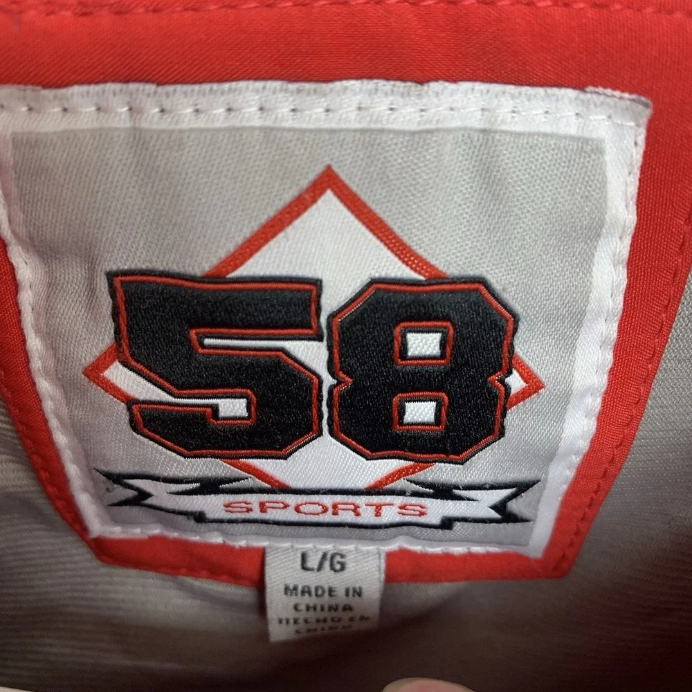 Ohio State Buckeyes Jacket Mens Large 58 Sports Red & Grey Therma Fit OSU Sports
